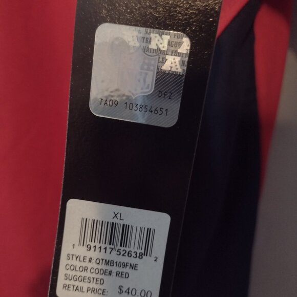 NFL team apparel New England Patriots red XL tshirt new - Picture 3 of 4